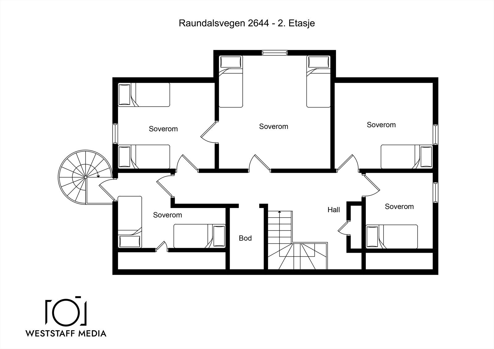 Plantegning 2. etasje. Galleribilde