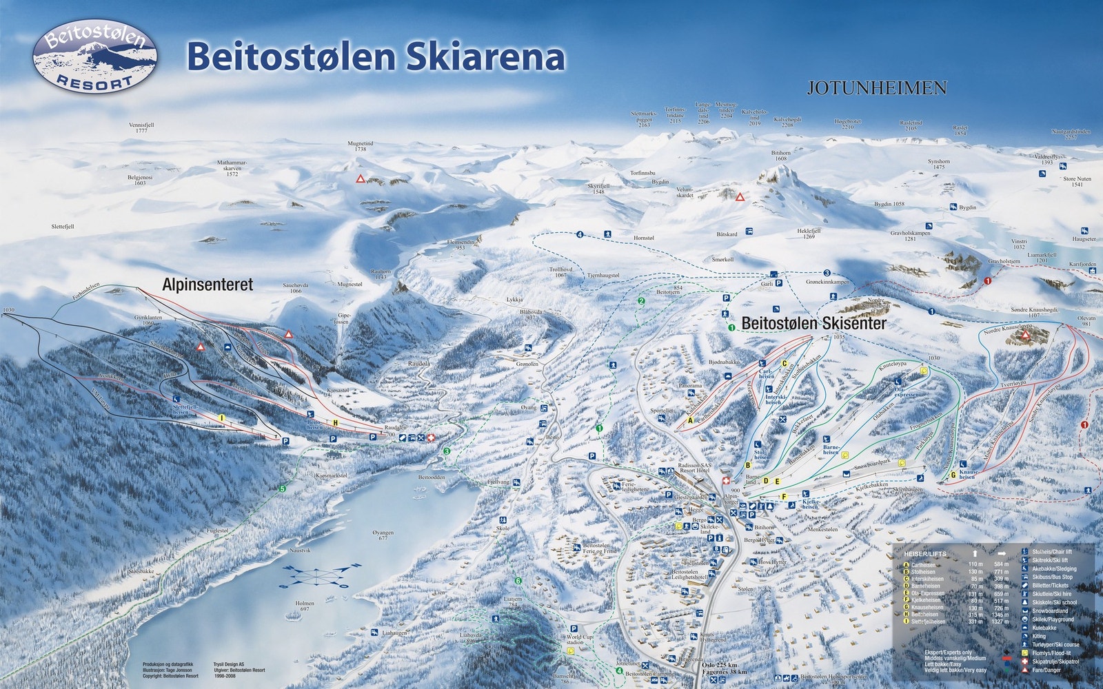 Oversiktskart vinter Galleribilde