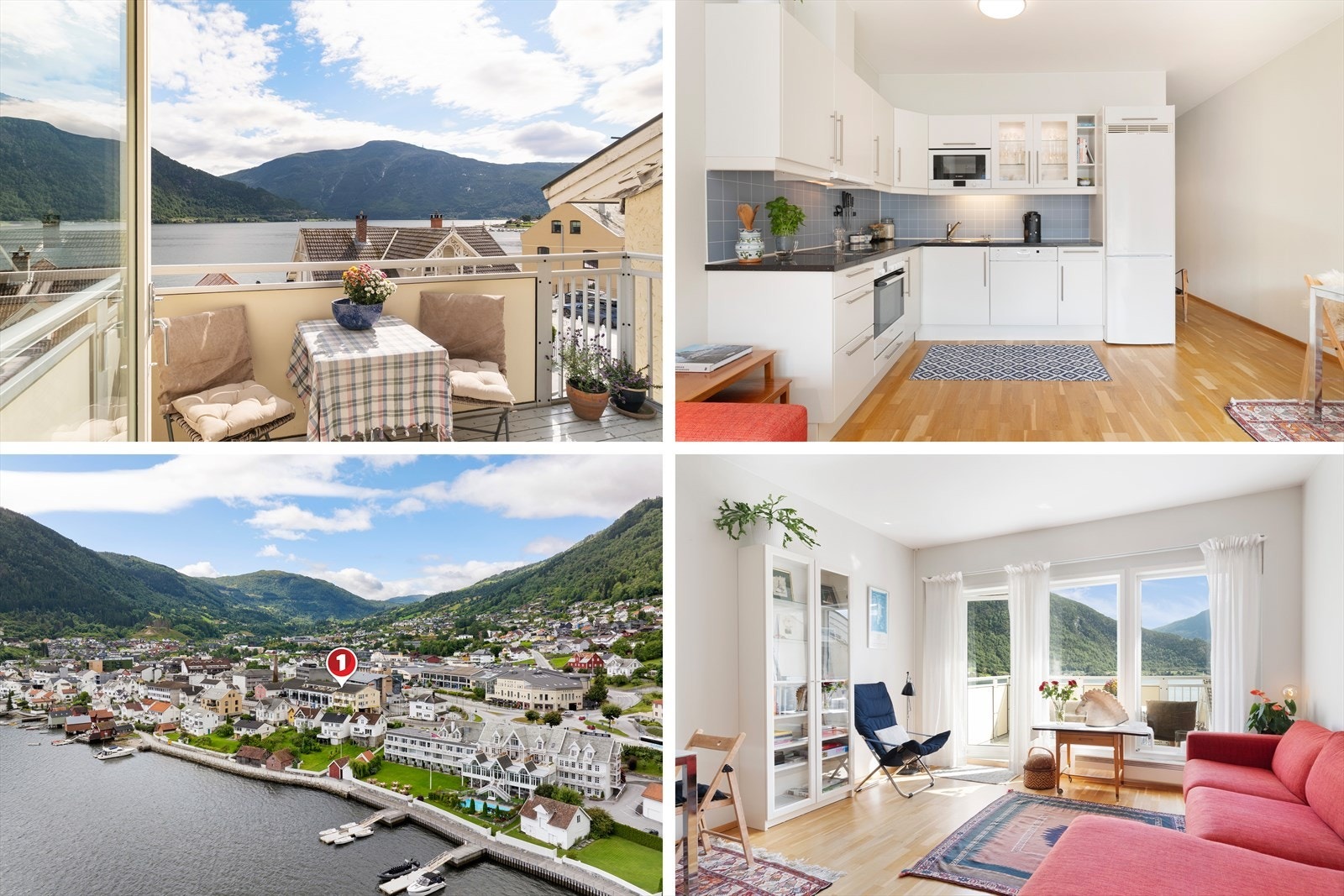 Velkommen til Fjørevegen 18E! Ei praktisk og arealeffektiv leilegheit på toppen av Meieribygget, midt i Sogndal sentrum. Foto: Creativision (Jonny Akselsen) Galleribilde