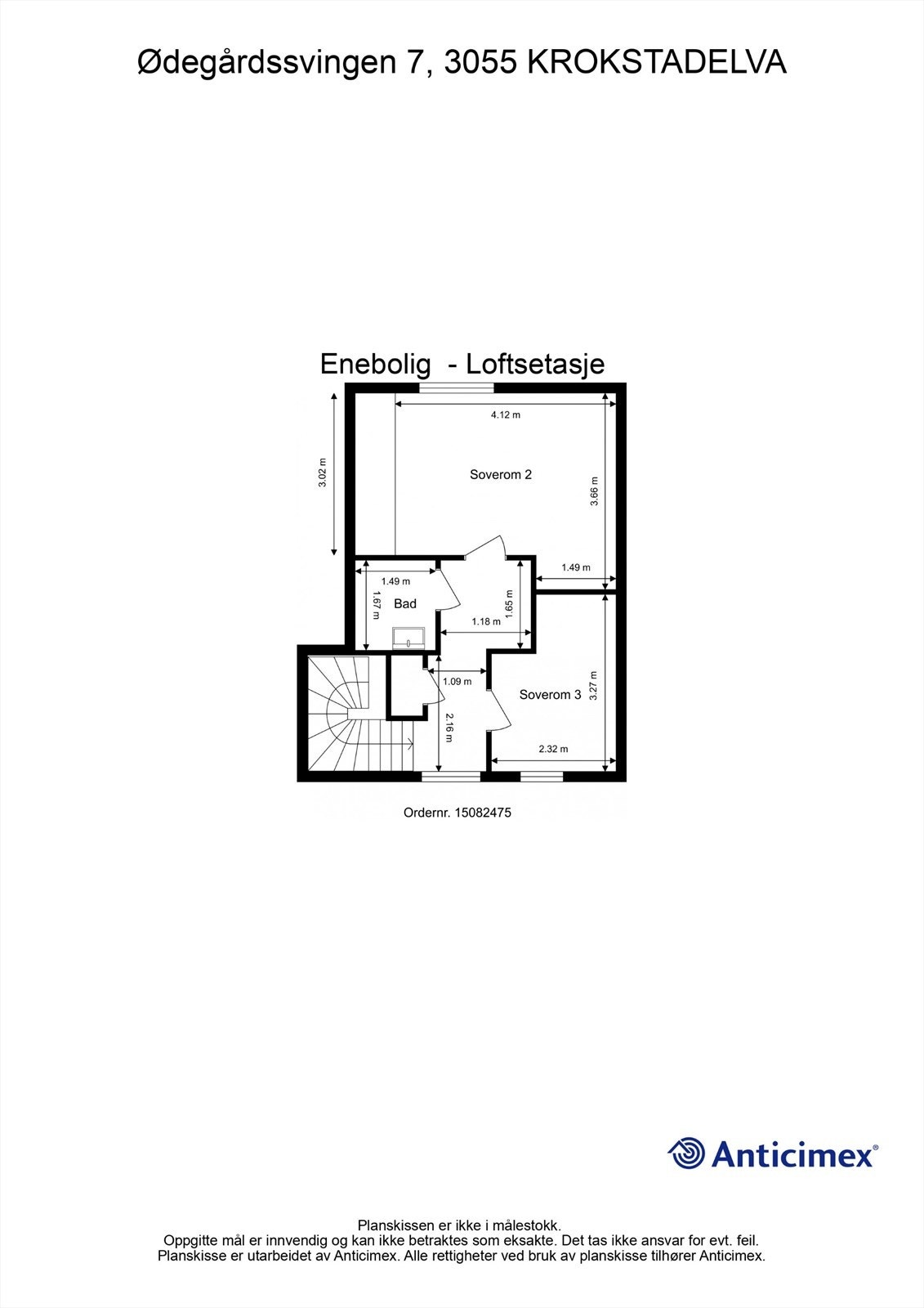 Plantegning - Loftetasje Galleribilde
