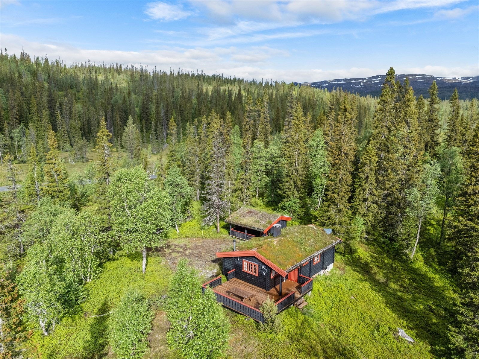 Her får du nærhet til både merkede turstier, fiskevann, jaktterreng og preparerte skiløyper. Galleribilde
