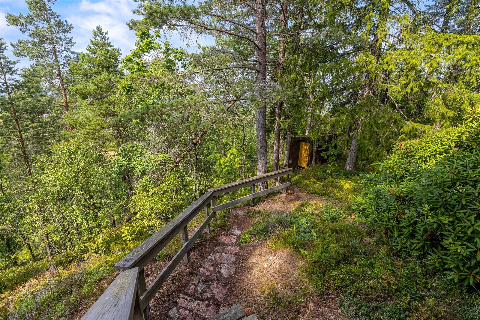 Boden innredet som et bad er like ved hytta. Galleribilde