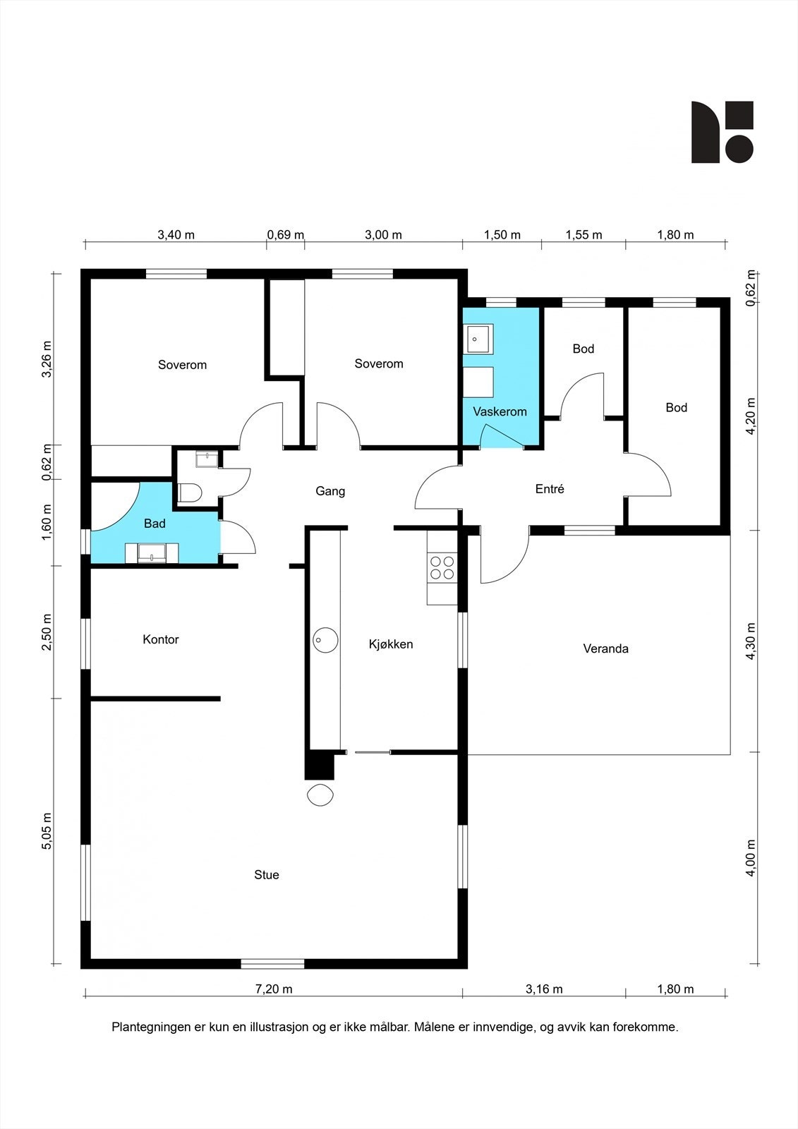 Plantegning - alt på ett plan. Galleribilde