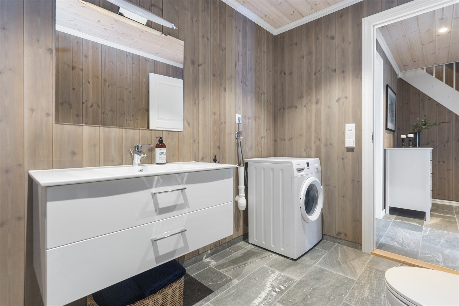 Her har man også opplegg for vaskemaskin. Galleribilde