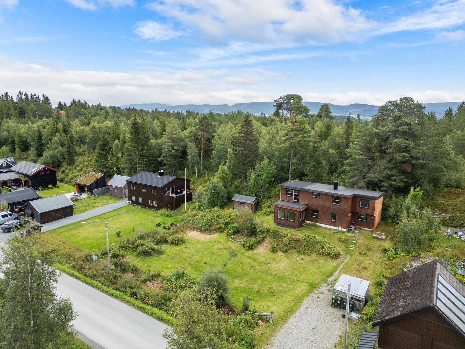 Tilbaketrukket og etablert nabolag. Galleribilde