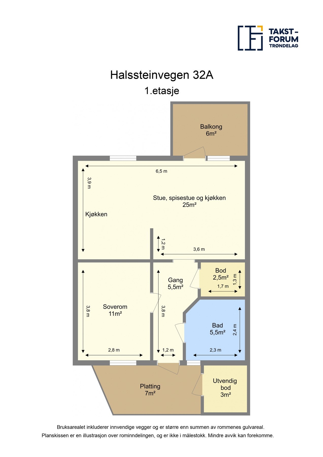 Plantegning 1. etasje Galleribilde