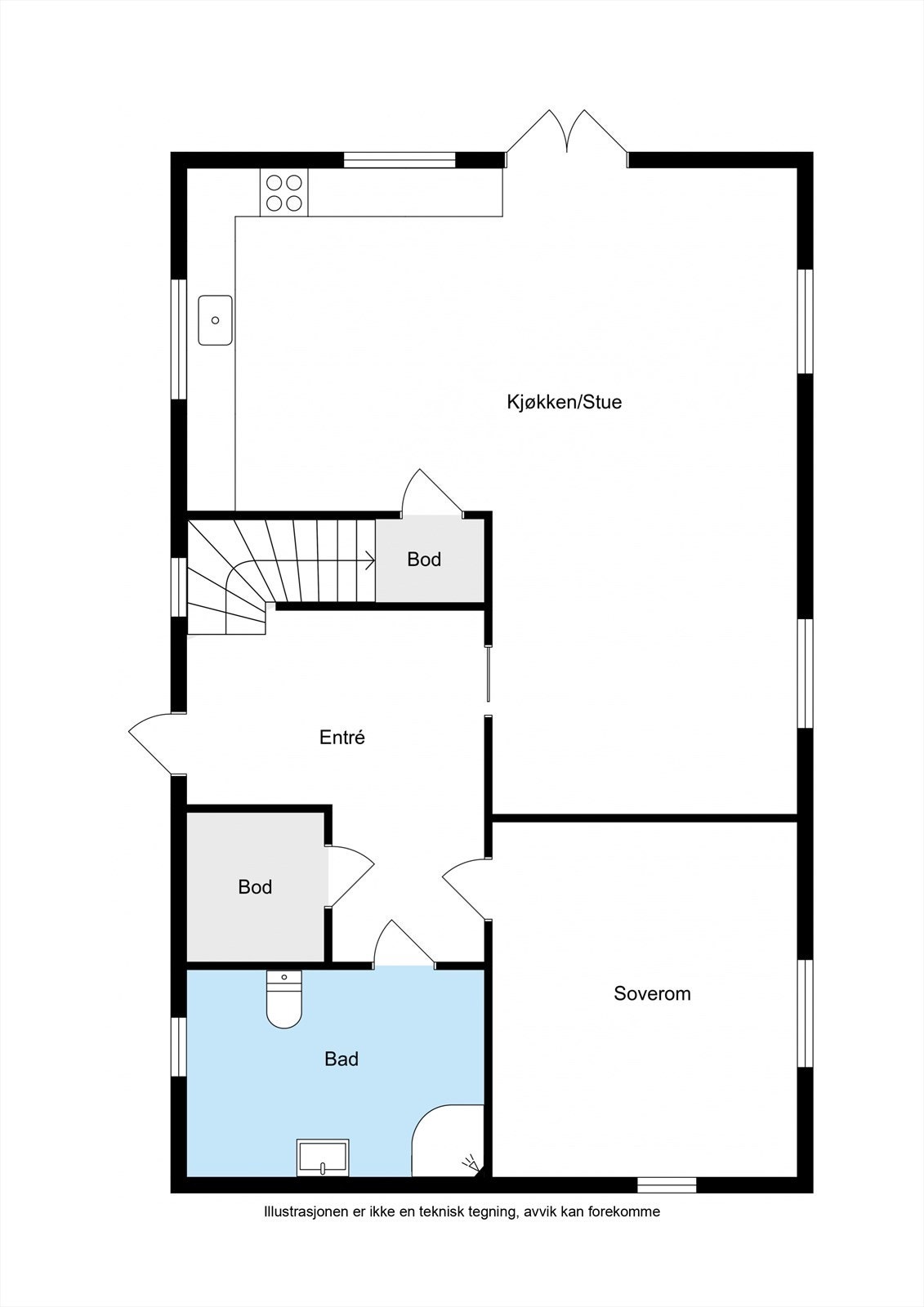 Planskisse 1. Etasje Galleribilde
