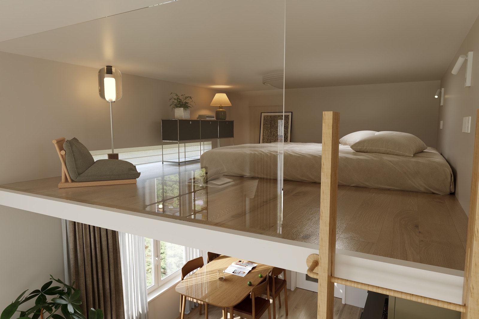 (Bildet er kun ment som illustrasjonsbilde). Dersom man får bygget inn en hems vil leiligheten oppleves som en 3-romsleilighet. Galleribilde