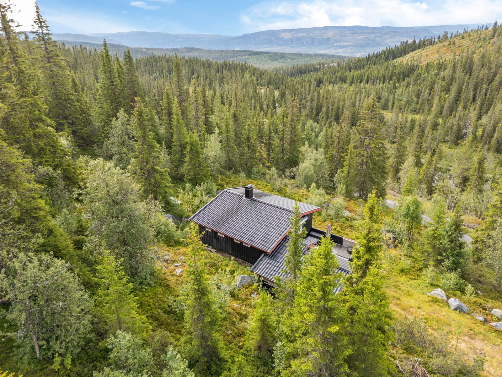 Her får du en fin kombinasjon av ro, natur og gode aktivitetsmuligheter - med kort vei til både vann, turterreng og skiløyper, samtidig som lokale fasiliteter og aktiviteter er innen behagelig rekkevidde. Galleribilde