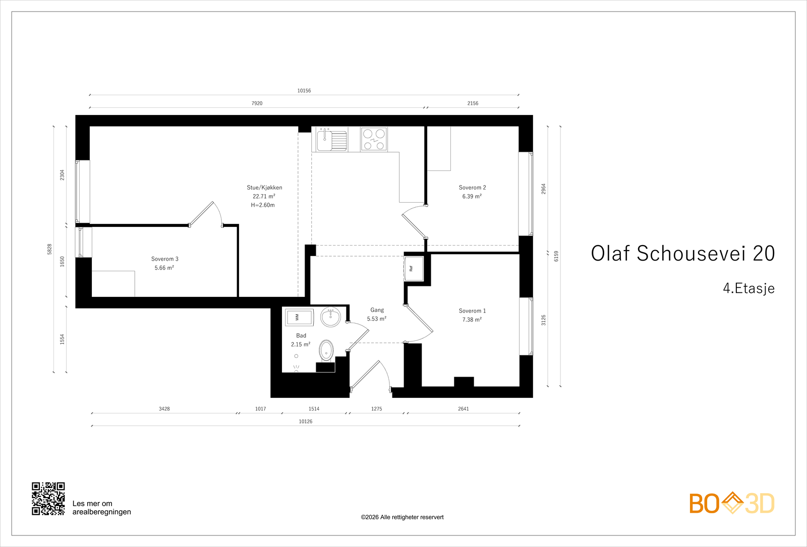 Takstmannens planskisse, avvik kan forekomme. Galleribilde