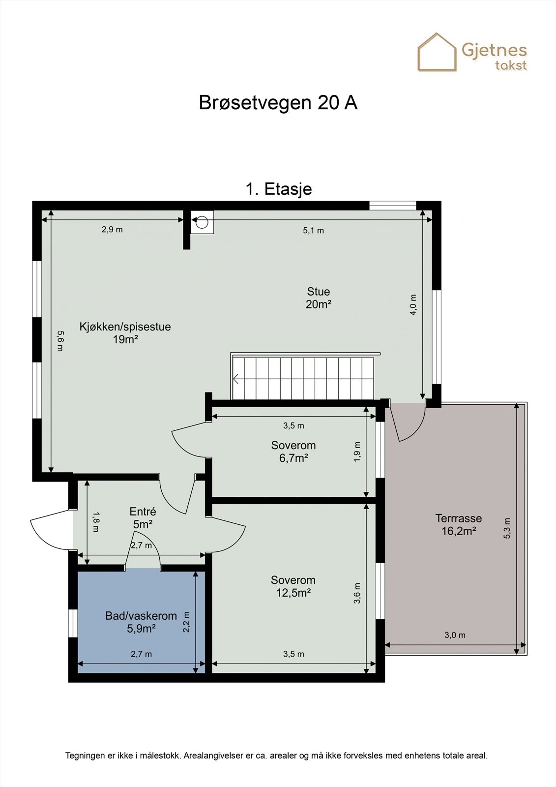 Planskisse 1. etasje Galleribilde
