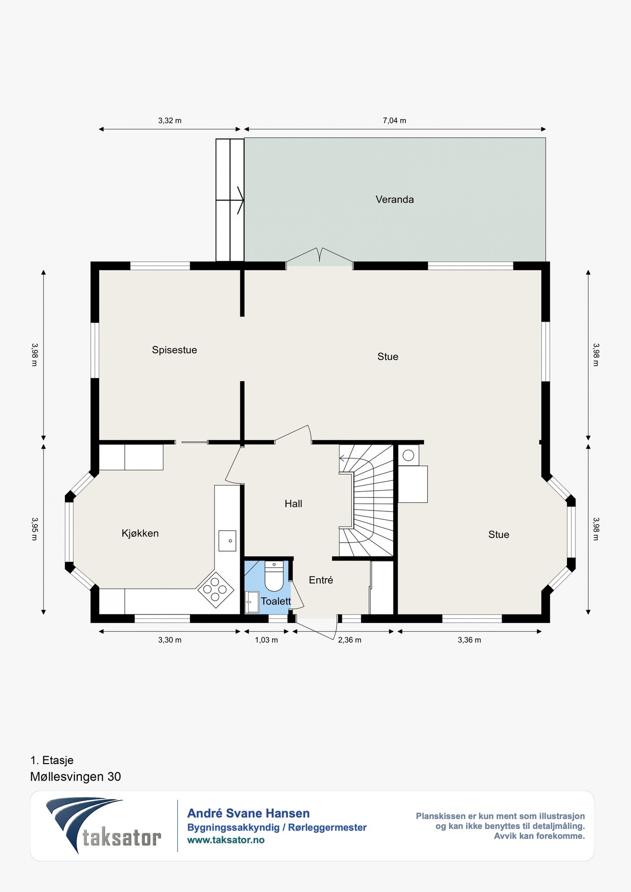 Plantegning 1. etasje Galleribilde