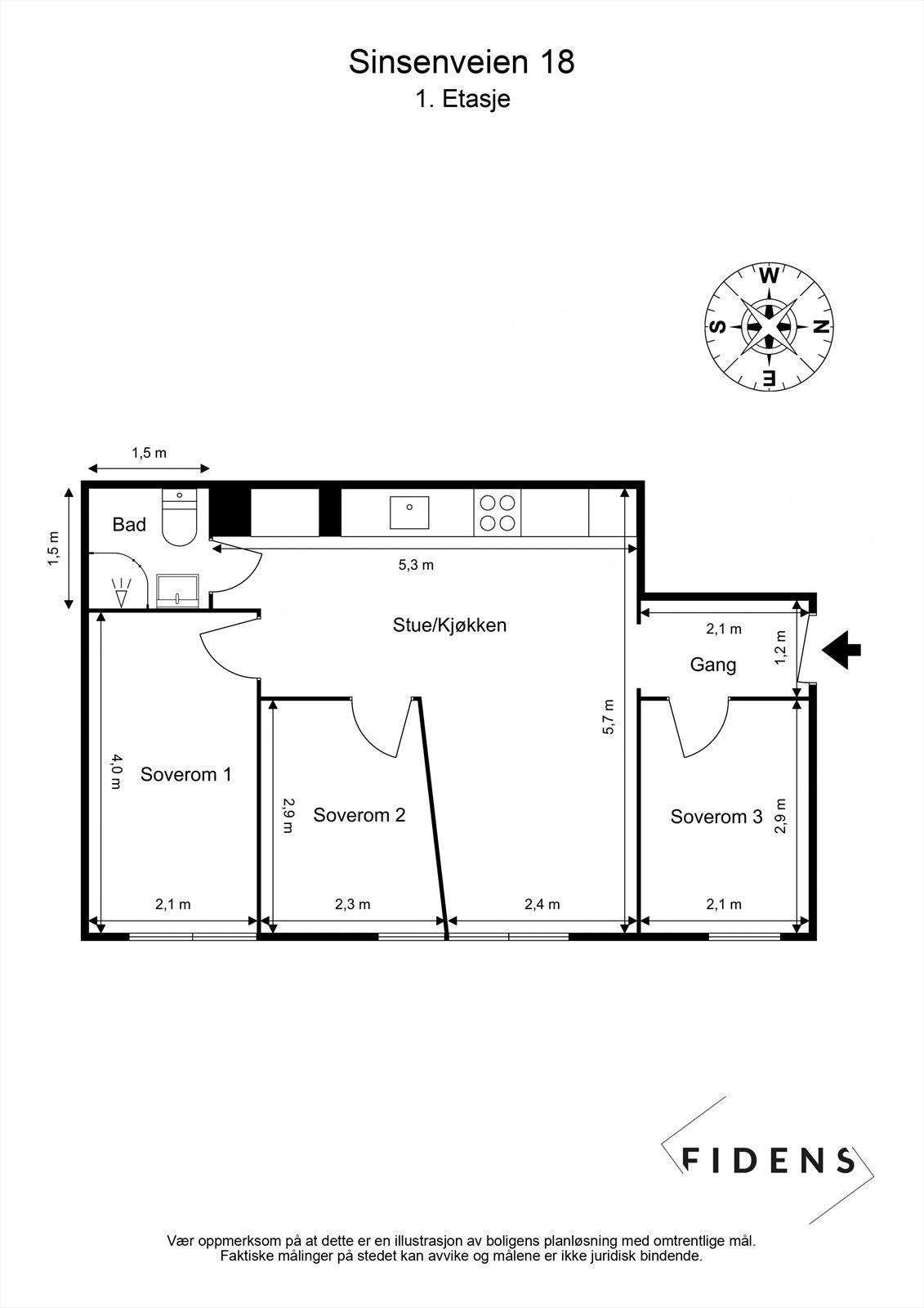 Plantegning (avvik kan forekomme) Galleribilde