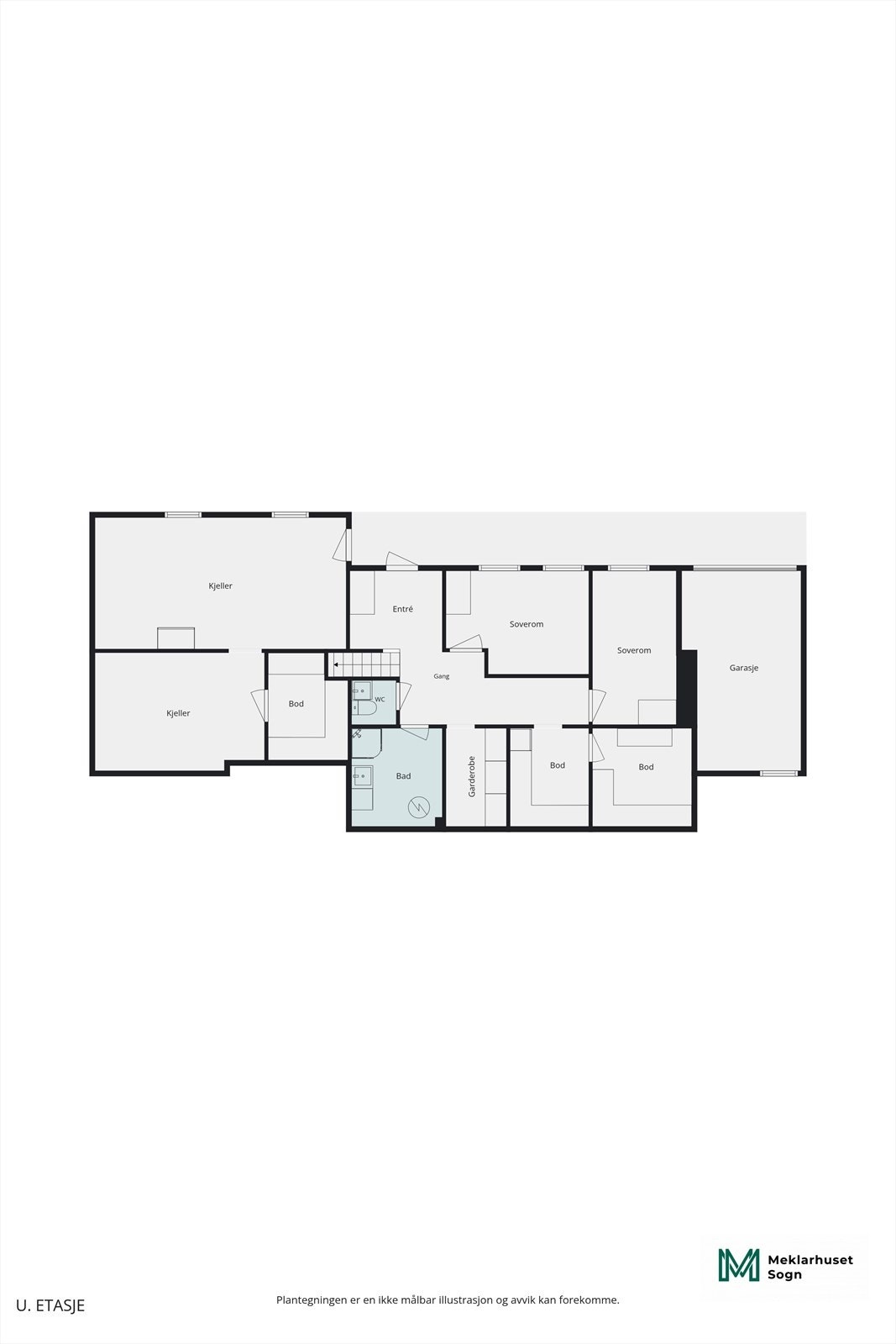 Planteikning: Underetasje Galleribilde