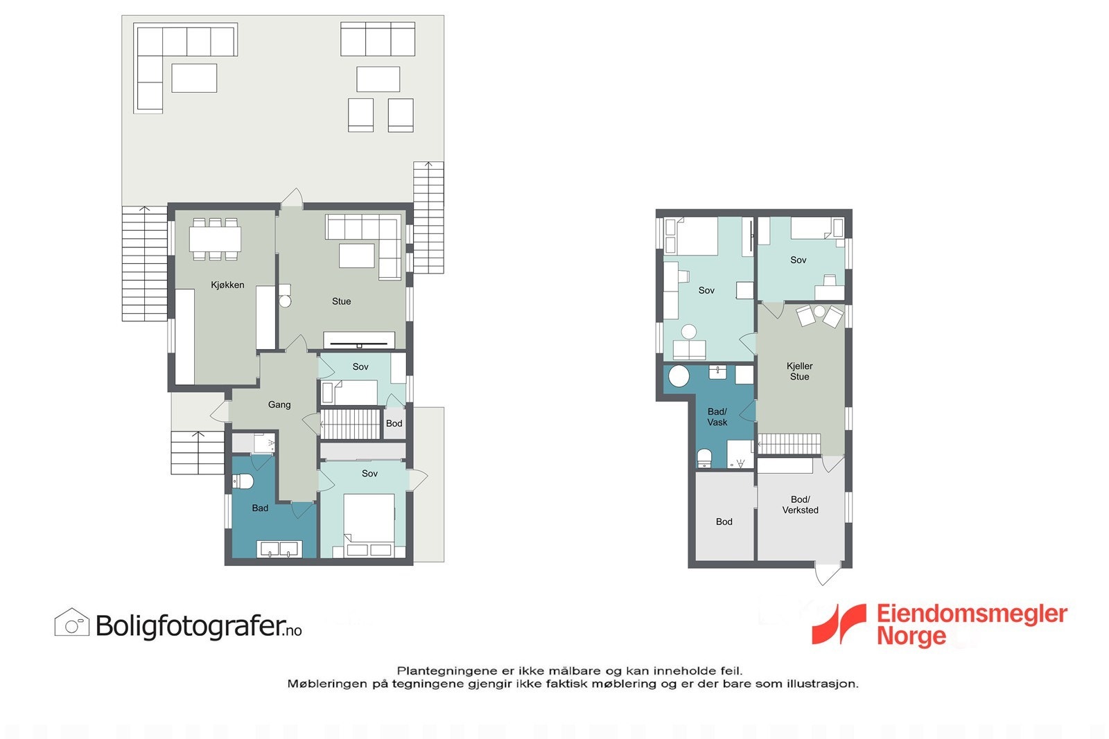 Plantegning begge plan Galleribilde