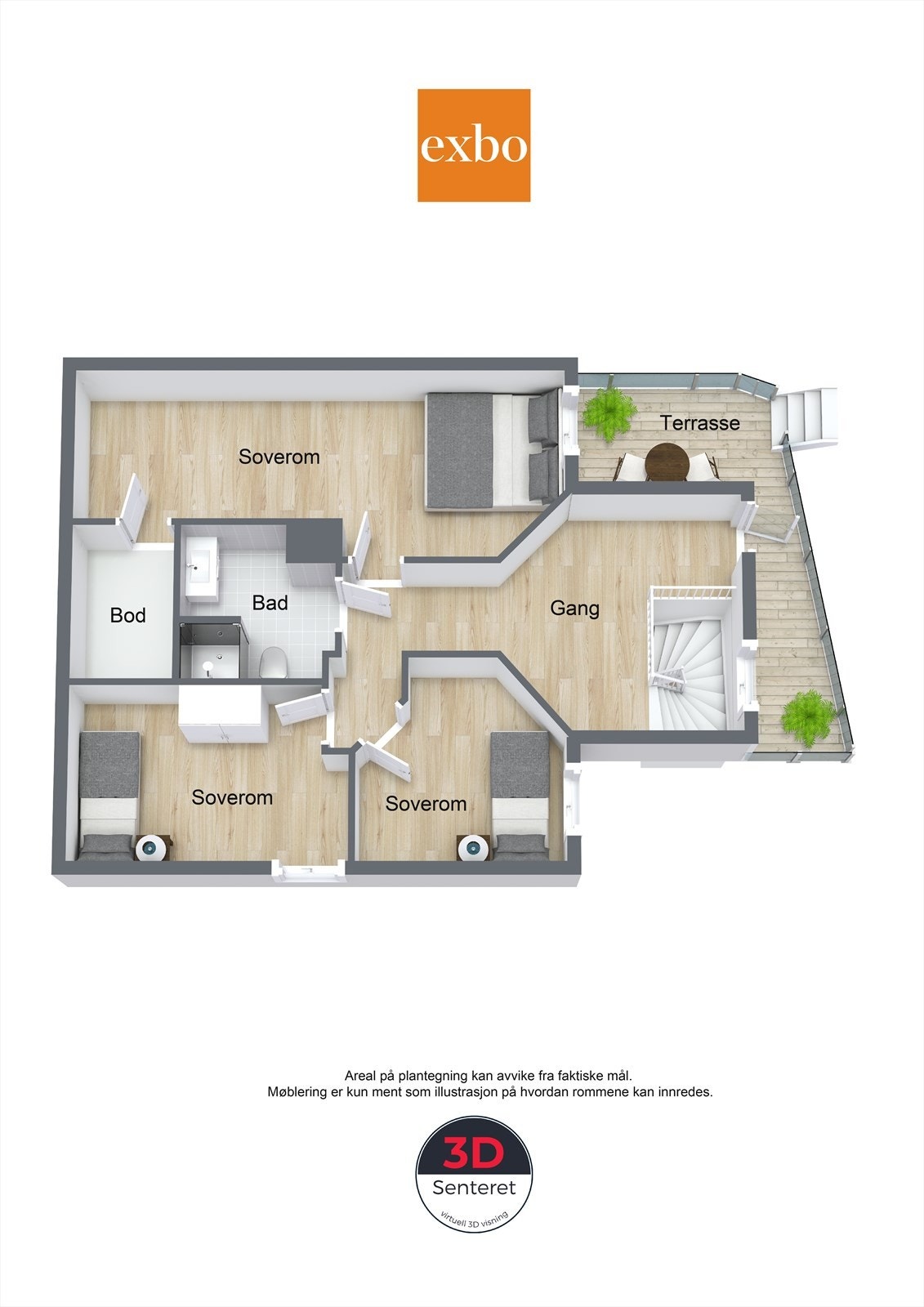 Plantegning loftsetasje. Galleribilde