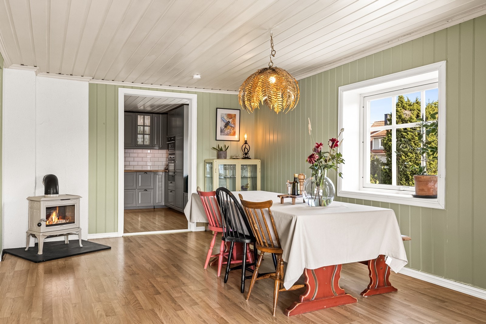 Her ligger det godt til rette for hyggelige middager og sosiale sammenkomster. Galleribilde