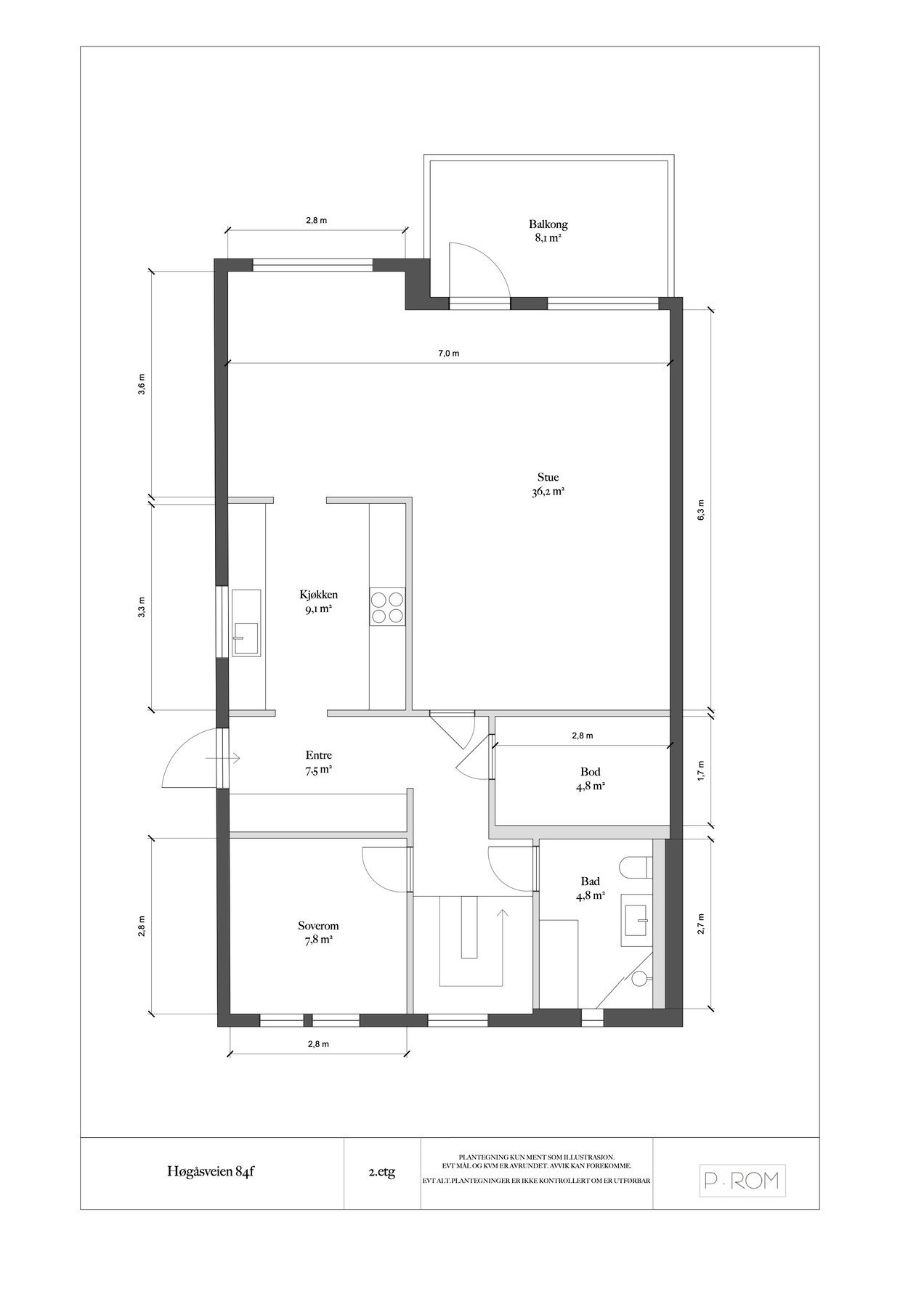 Planløsning 2. Etasje (boligens 1 plan) Galleribilde
