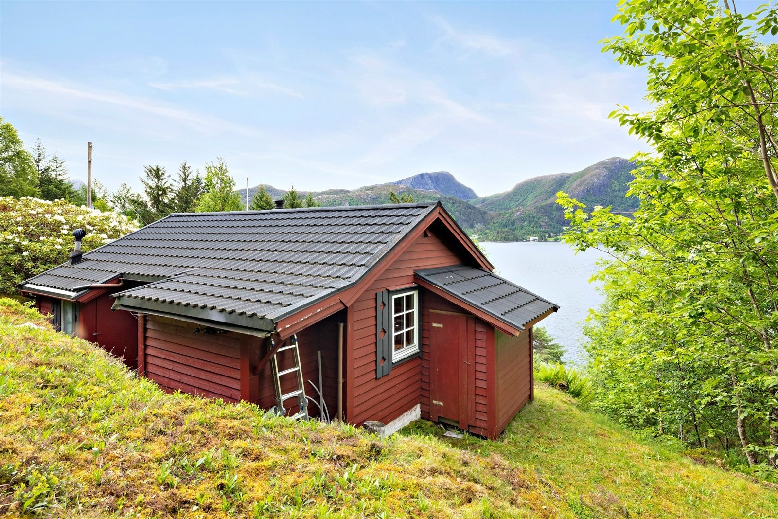 Tilbaketrukket beliggenhet med utsikt mot sjøen. Galleribilde