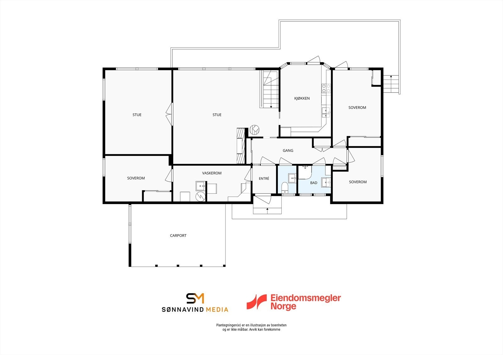 Plantegning 1. etg Galleribilde