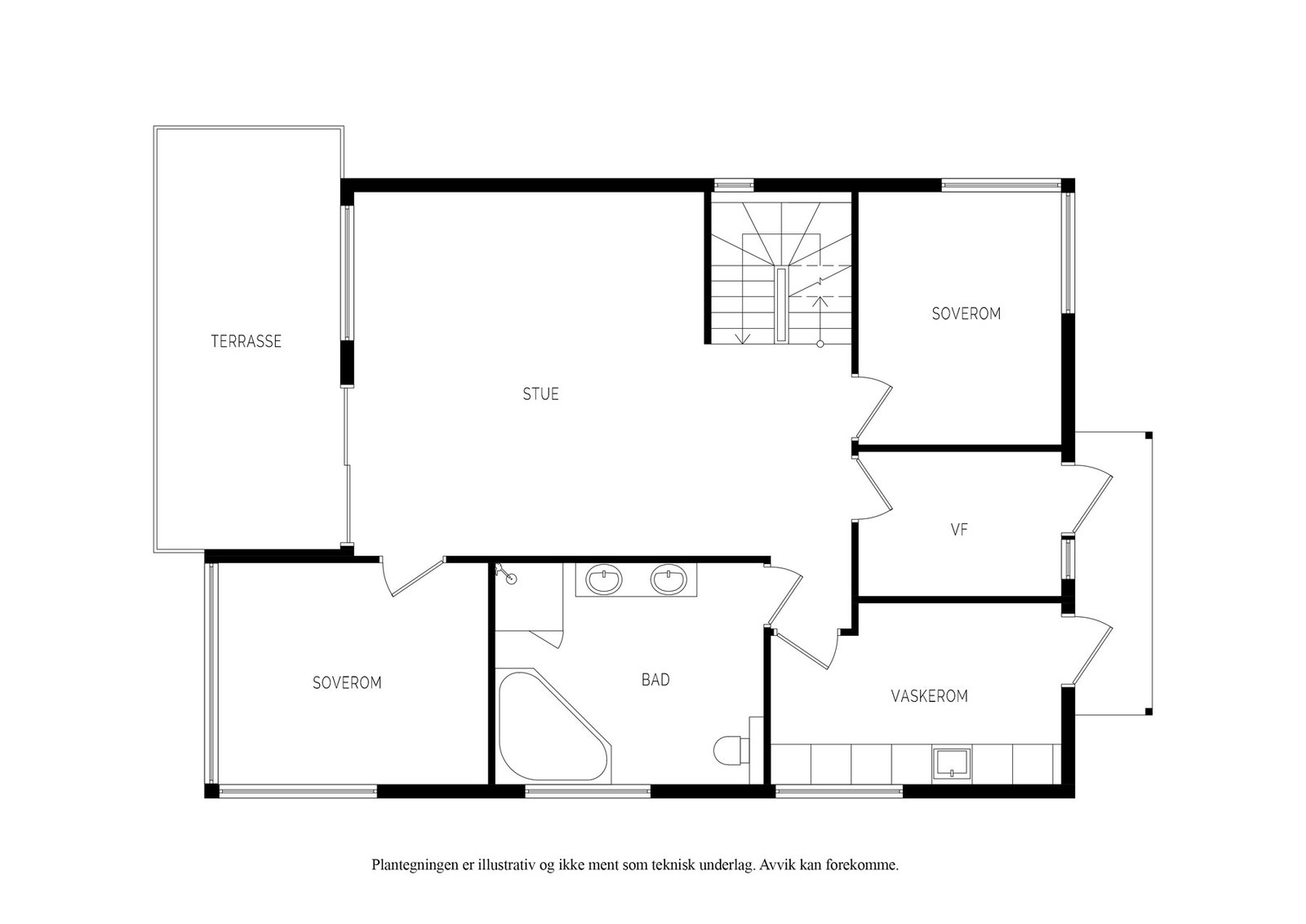 Plantegning første etasje Galleribilde