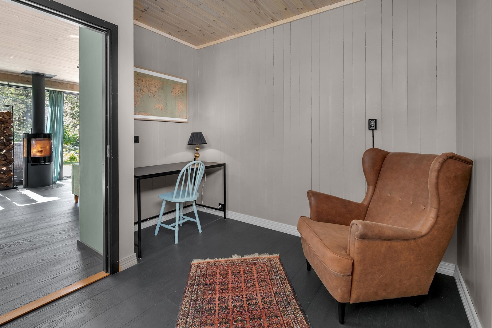 Andre siden av rommet som tidligere var del av stuen. Galleribilde