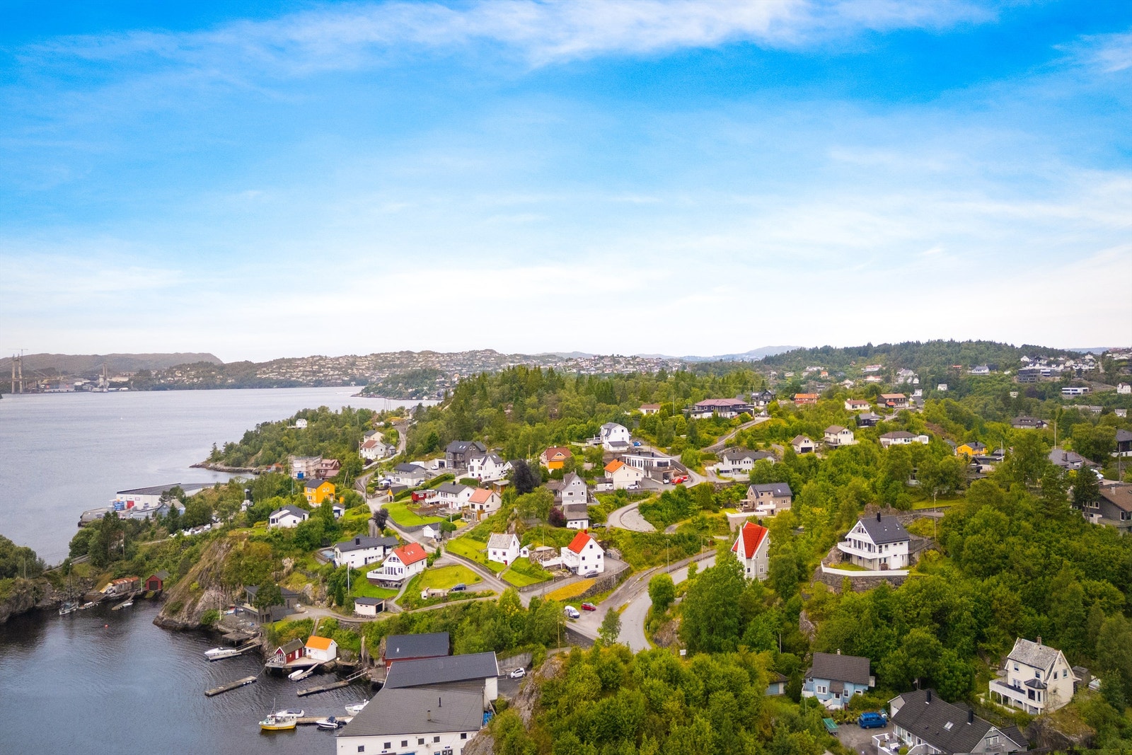 Dronebilde av nærområdet. Galleribilde