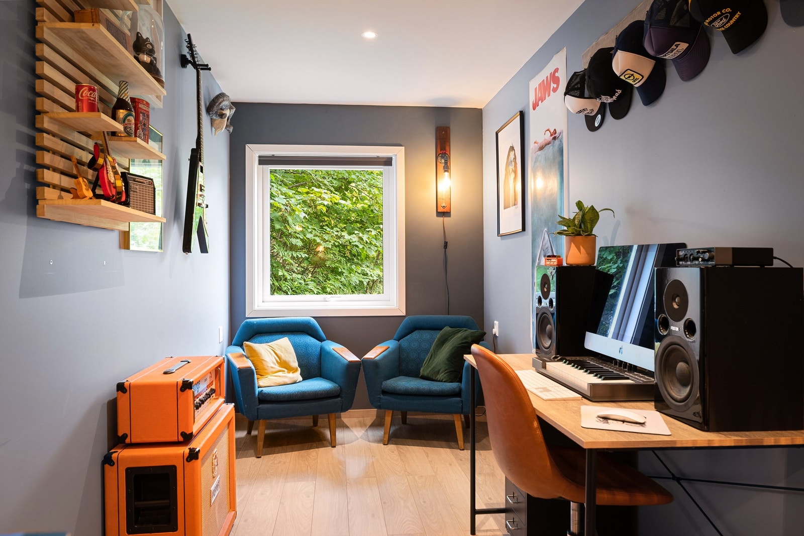 Rommet gir fleksibilitet til å skape en egen sone for musikk/kontor/hobby. Galleribilde