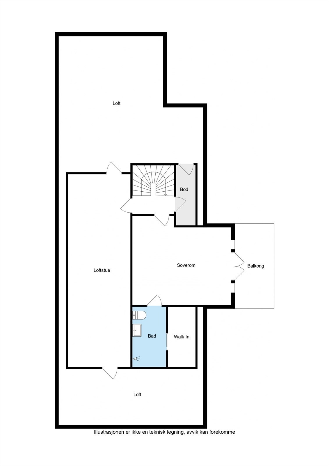 Plantegning 2. etasje - totalt 85 kvm. Galleribilde