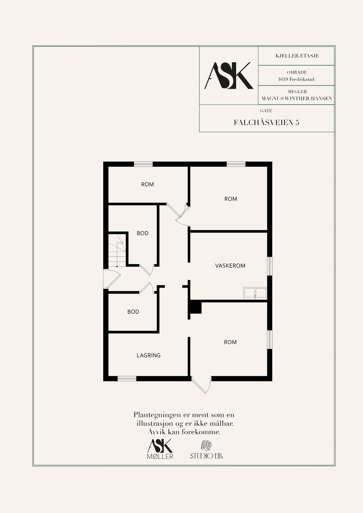Plantegning kjeller Galleribilde
