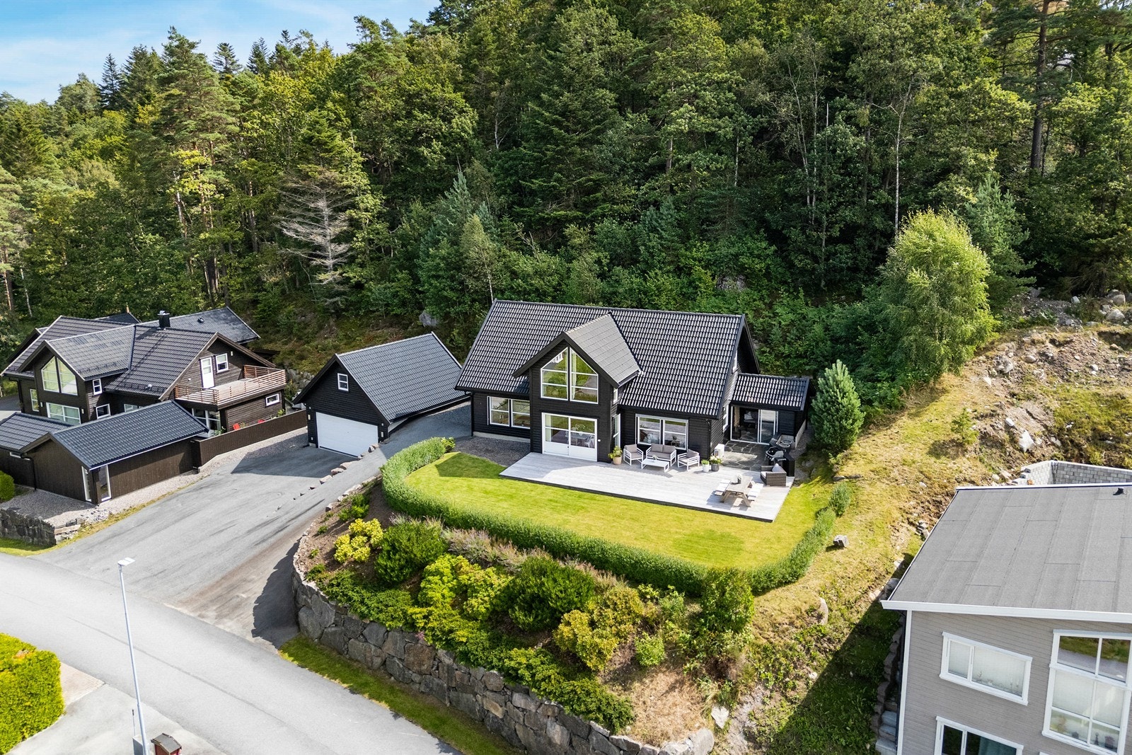 Uteområdet ligger godt over gateplan og har dermed lite/ingen innsyn. Galleribilde