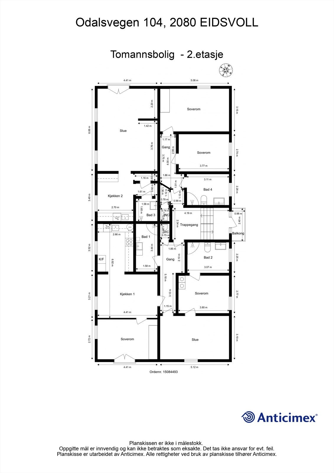 Plantegning 2. etasje Galleribilde