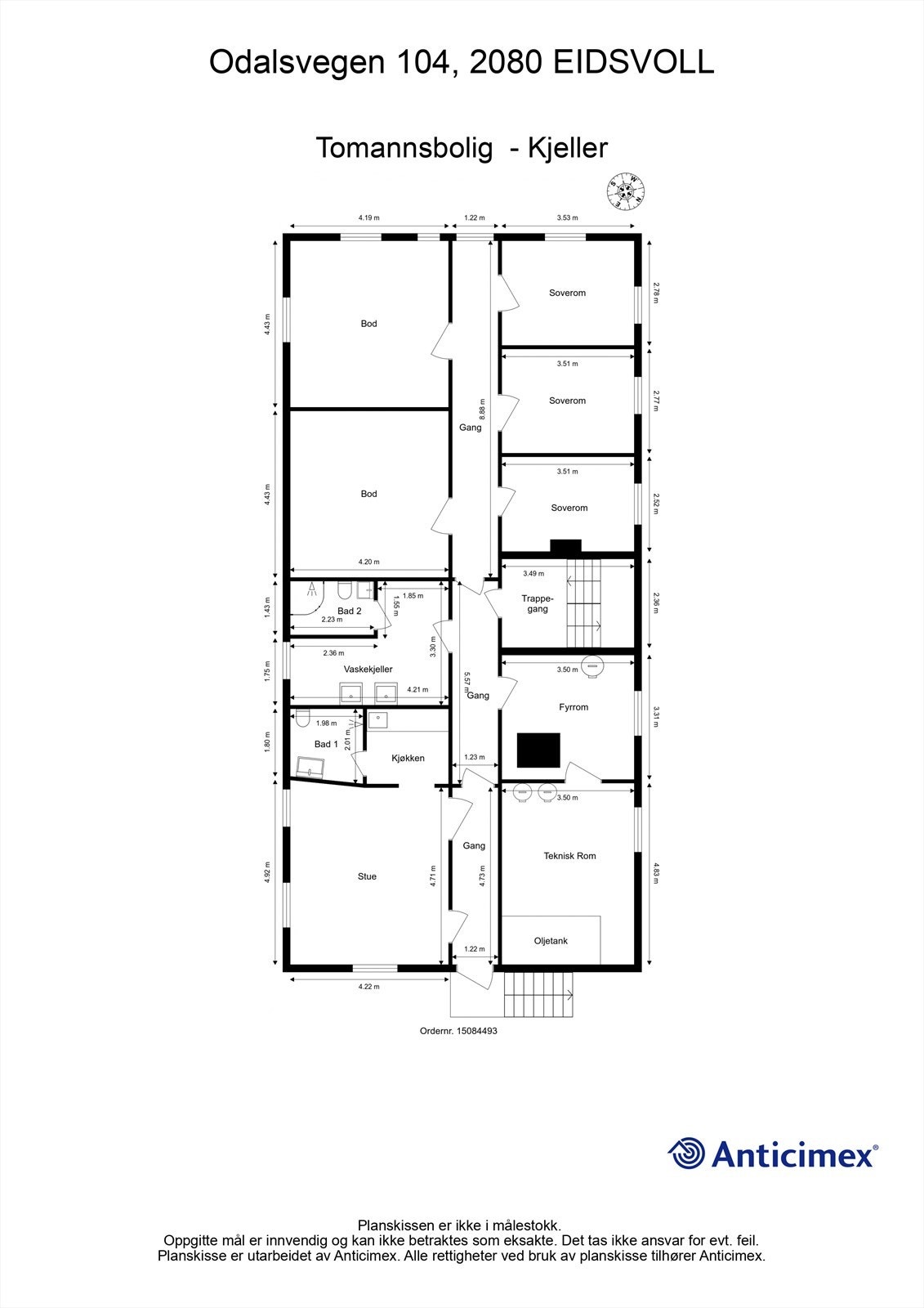 Plantegning underetasje Galleribilde