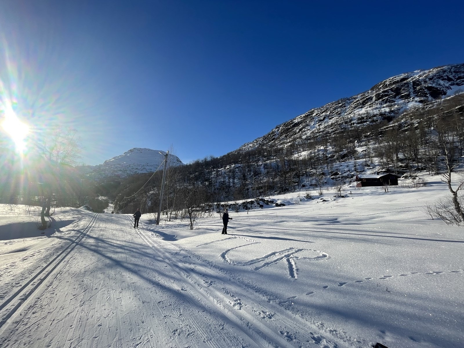 Skiløype/lysløype ved hytta Galleribilde