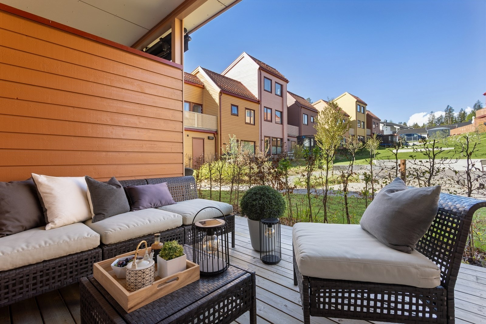 Terrasse med utgang fra stuen Galleribilde