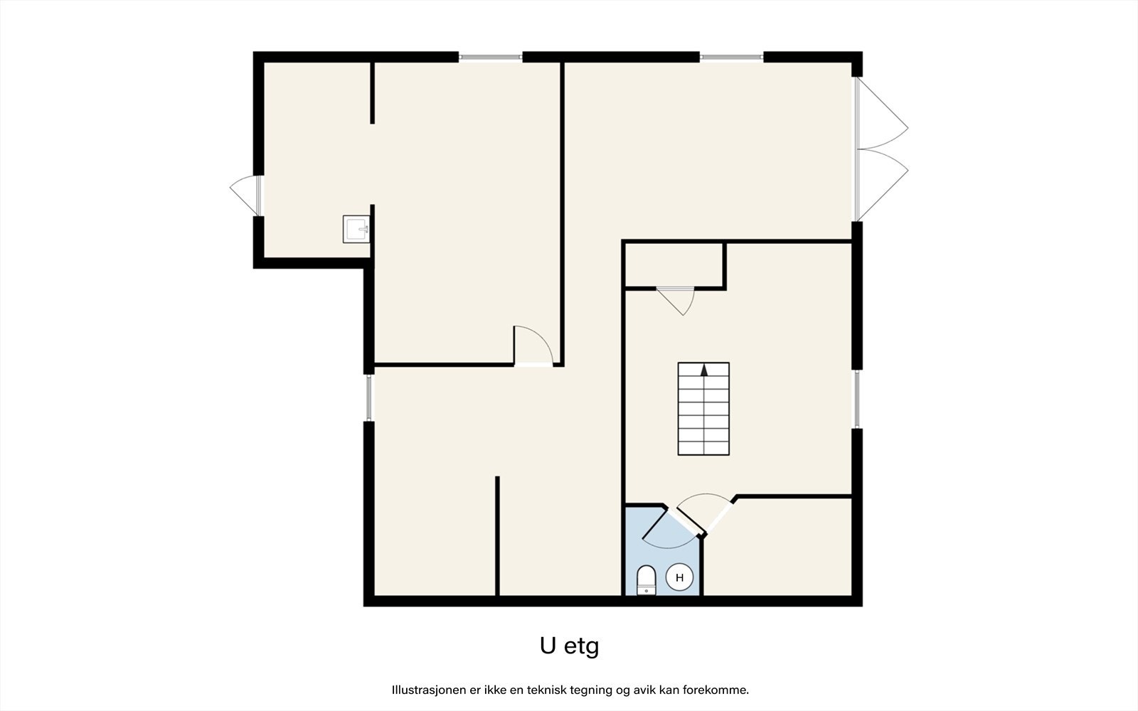 Plantegning u.etg. Galleribilde