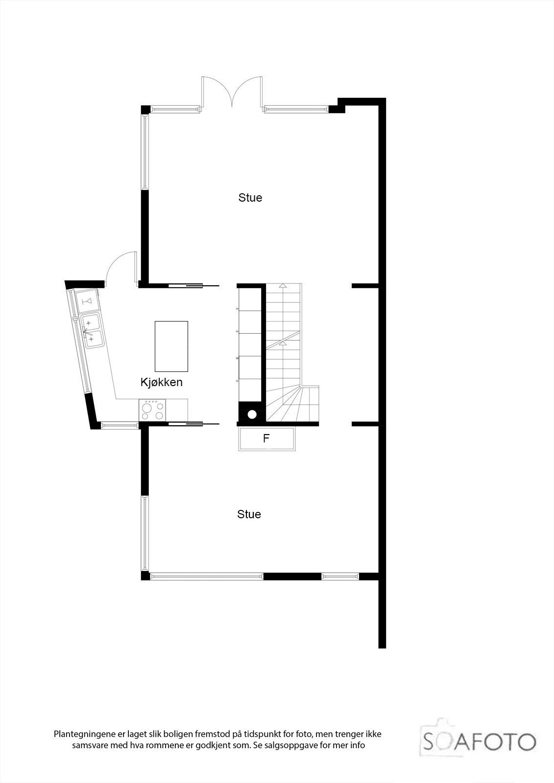 Plantegning første etasje Galleribilde
