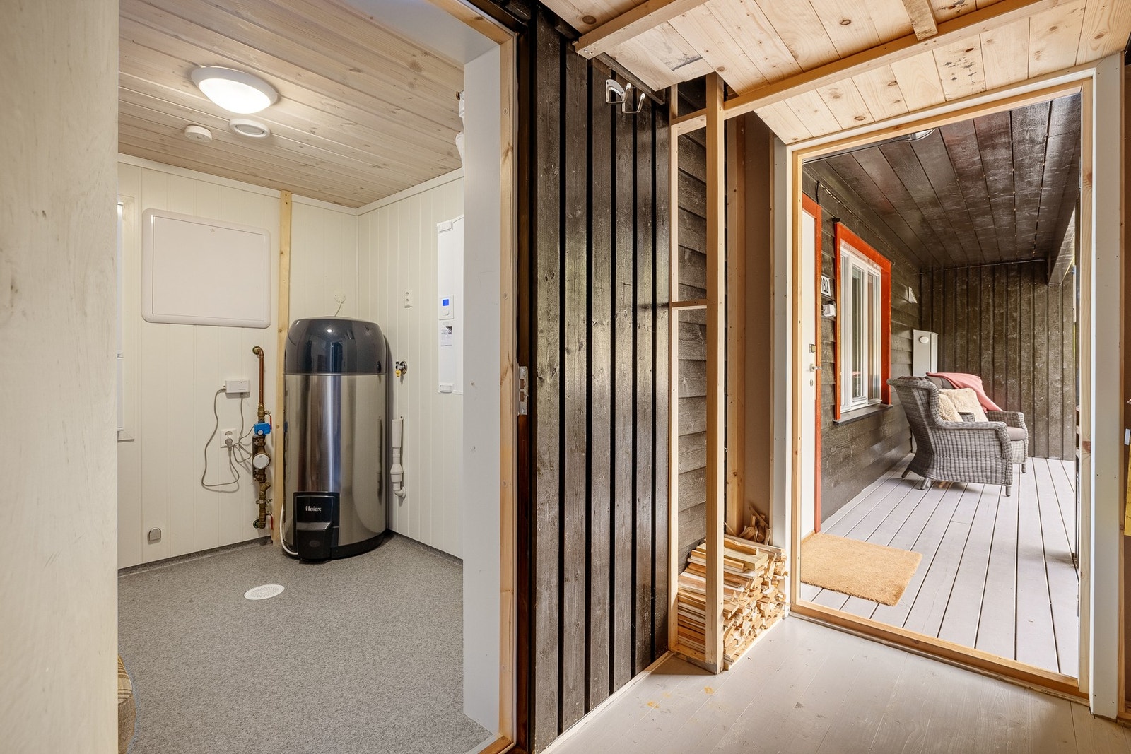 Perfekt til å kunne sette fra seg ski, kjelker og annet fritidsutstyr. Galleribilde