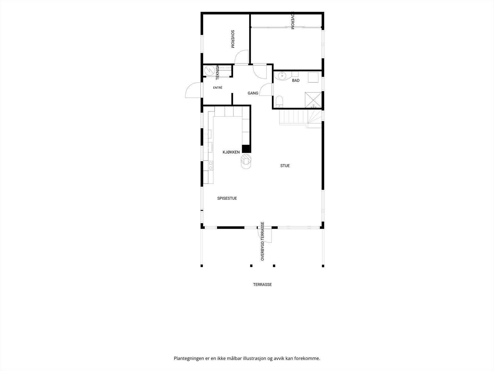 Plantegning 1. etasje Galleribilde