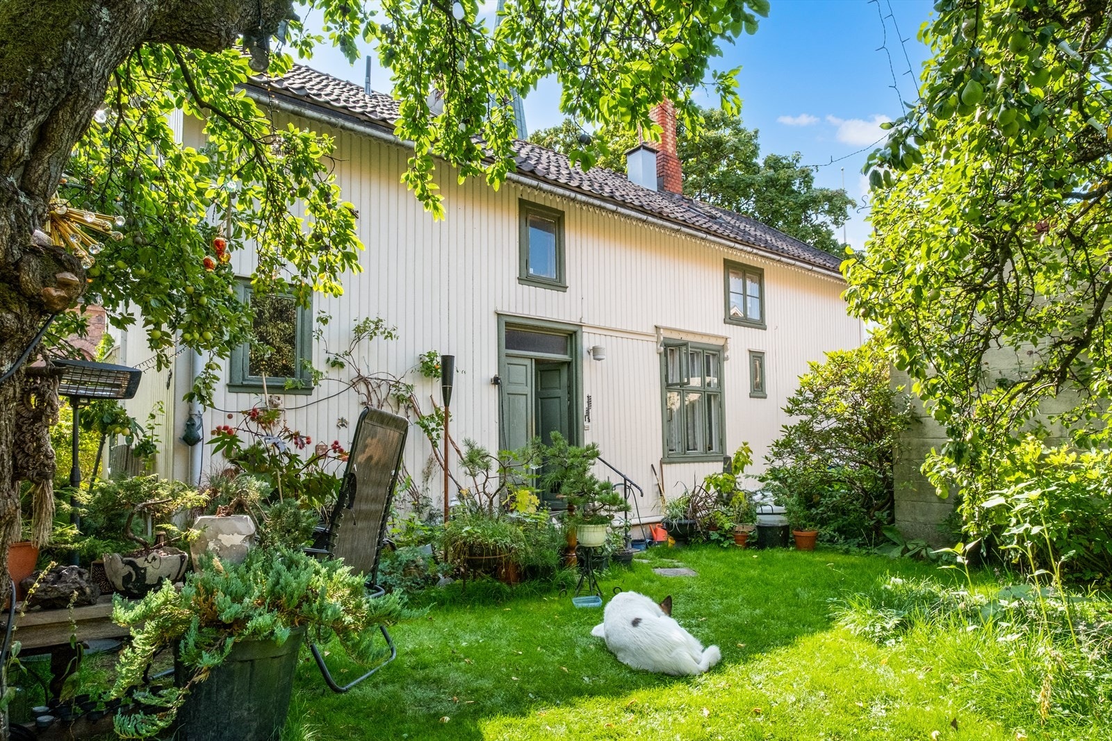 Huset fra baksiden i hagen Galleribilde