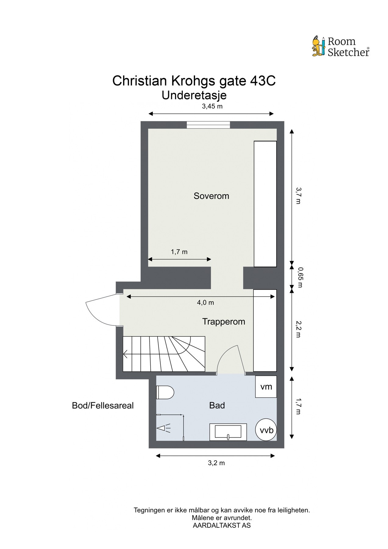 Planskisse underetasje. Galleribilde