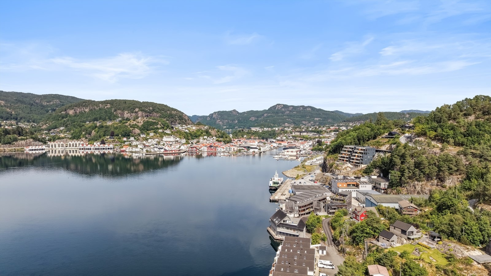 Vakker utsikt over fjorden. Galleribilde