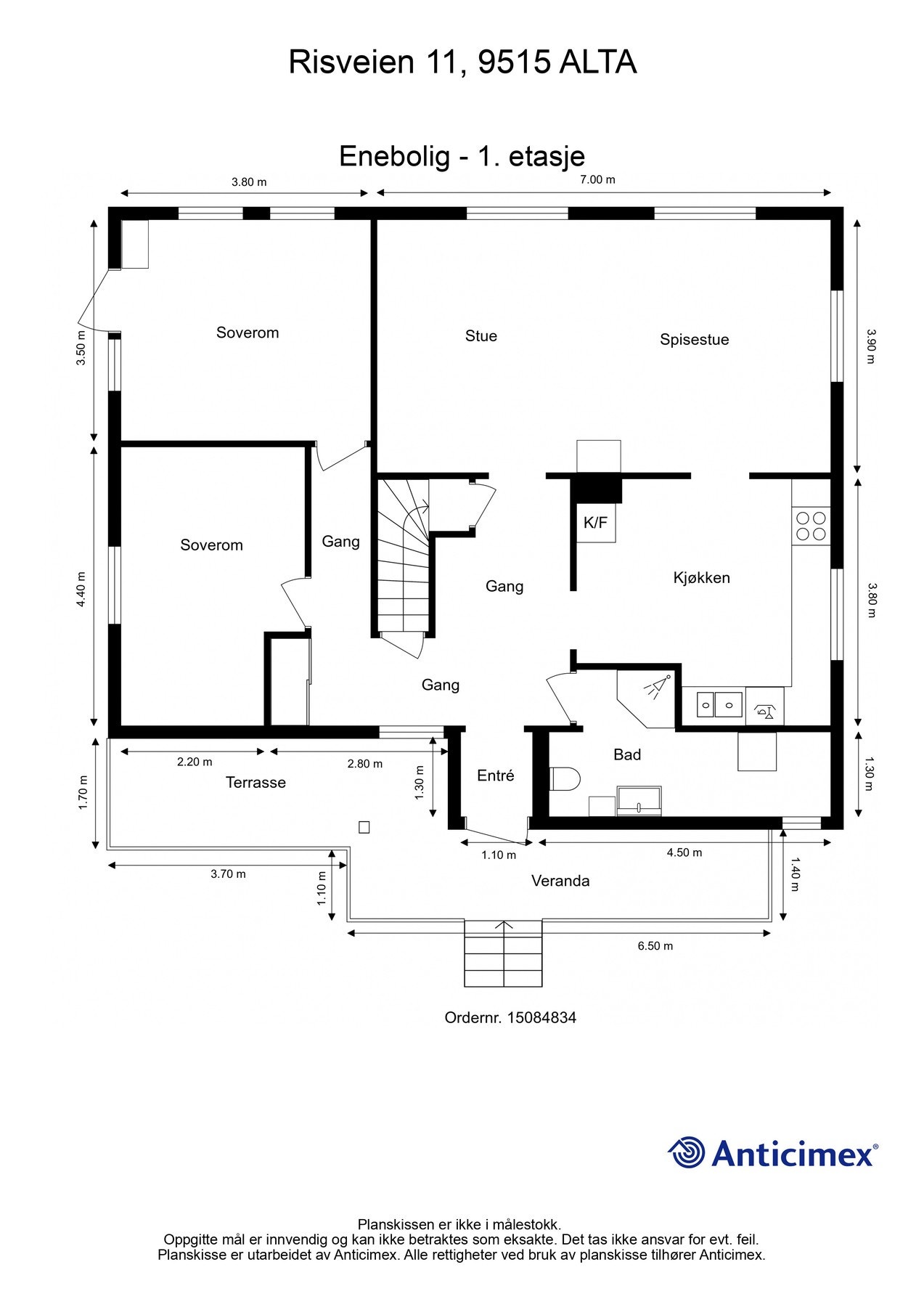 Plantegning for 1. etasje. Galleribilde