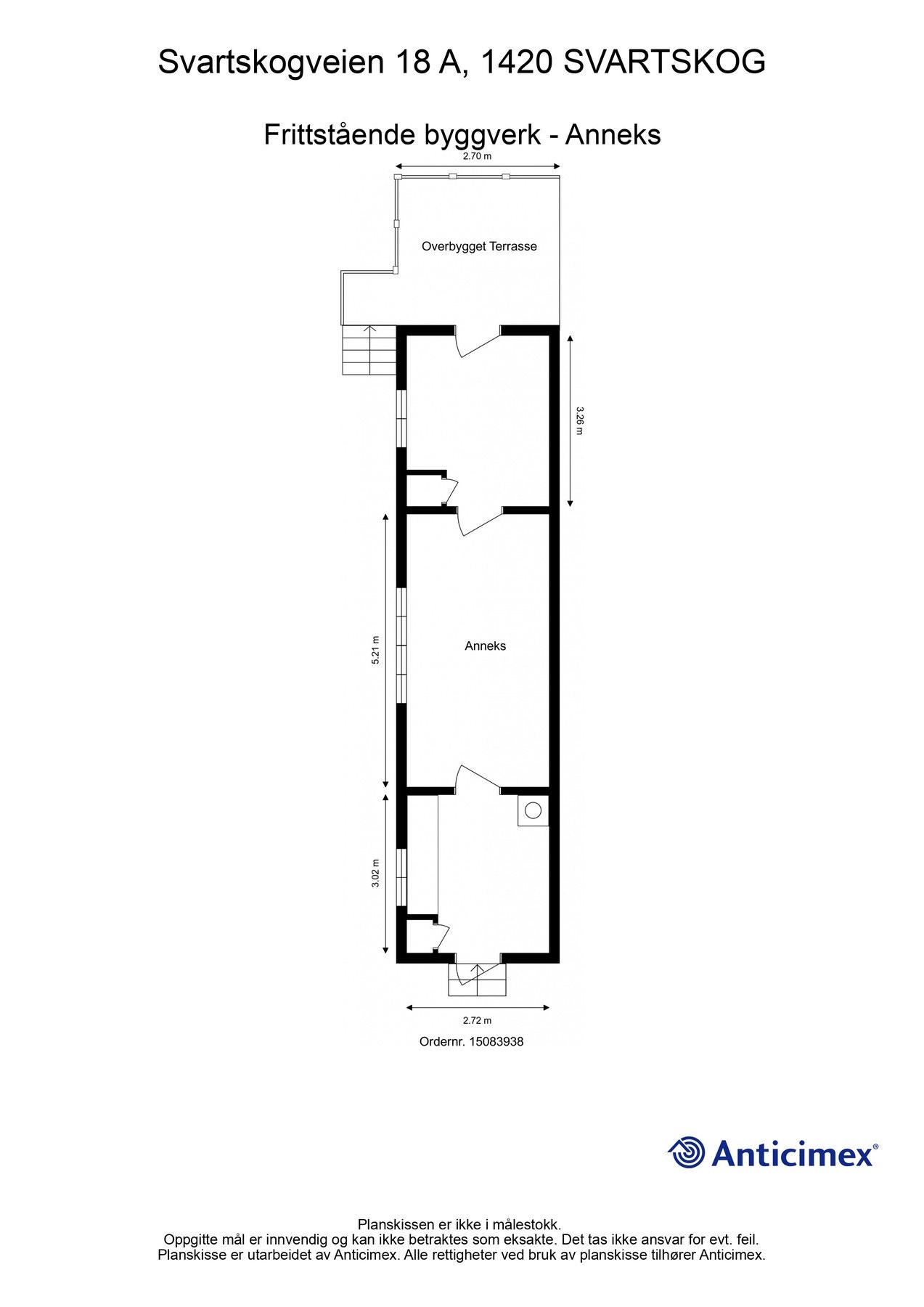 Plantegning anneks (regulert til fritidsbolig) Galleribilde