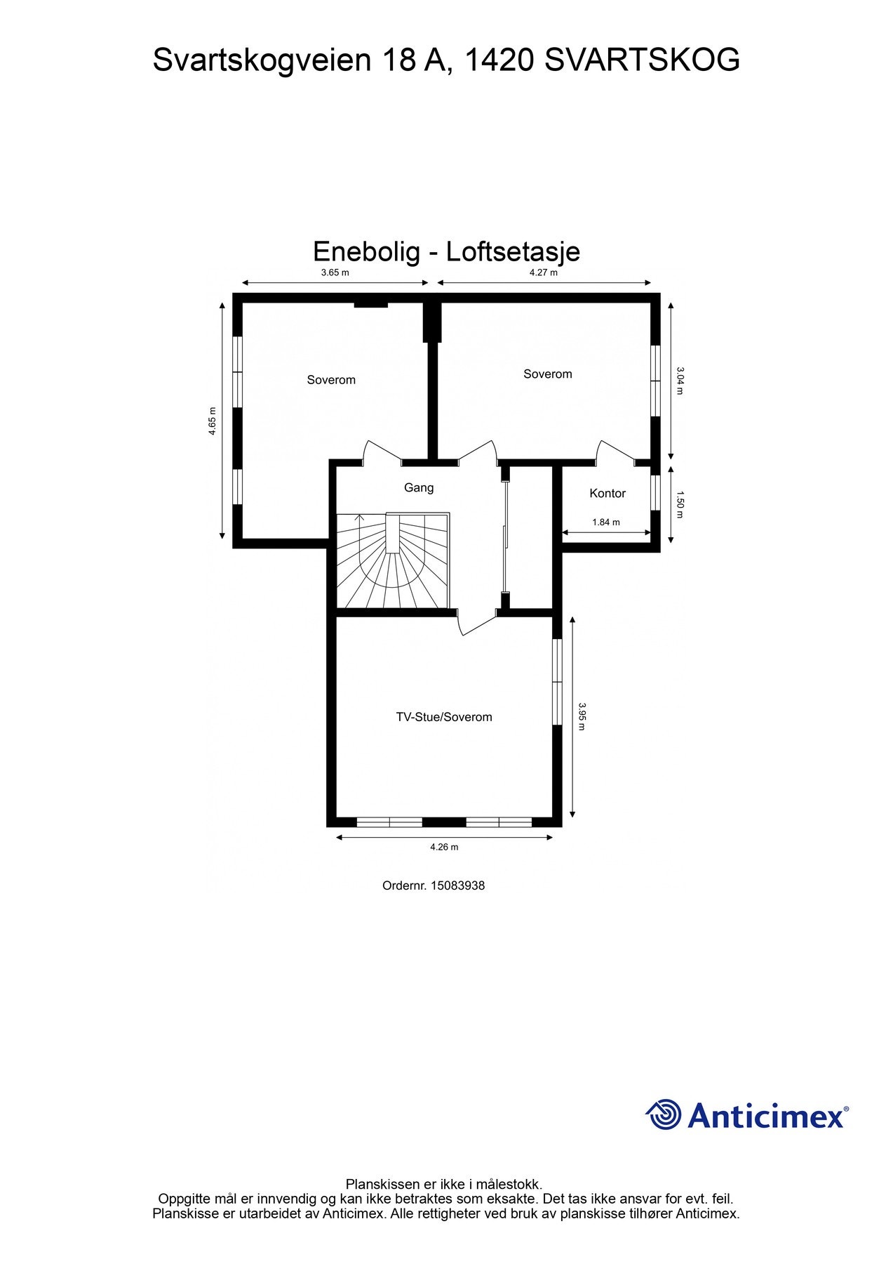 Enebolig loft Galleribilde