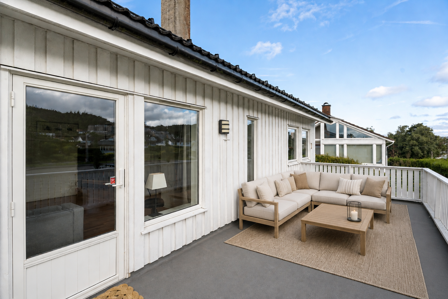 Familievennlig bolig med god plass til å innrede i ulike soner - Bildet er digitalt stylet Galleribilde