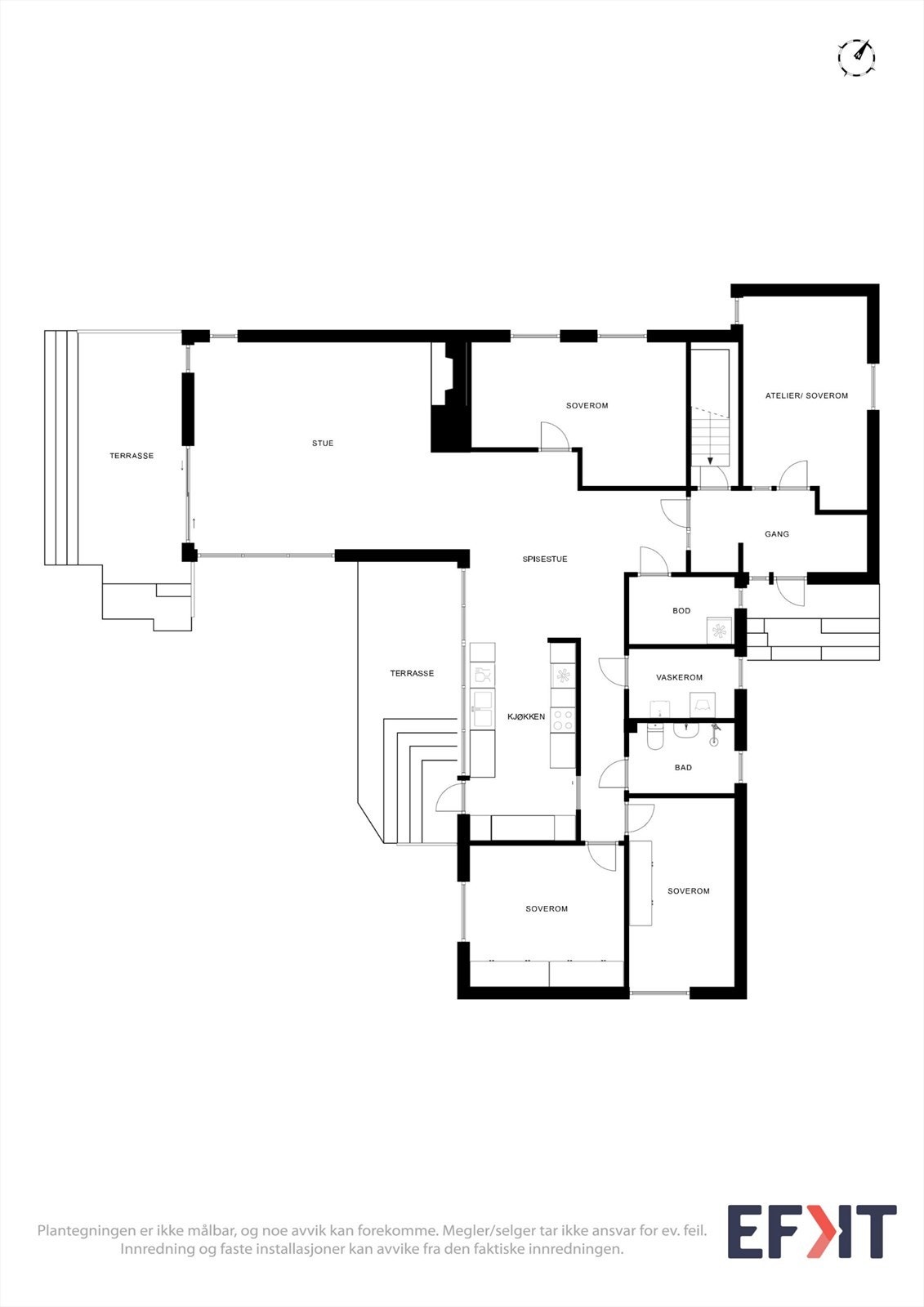 Plantegning hovedetasje Galleribilde