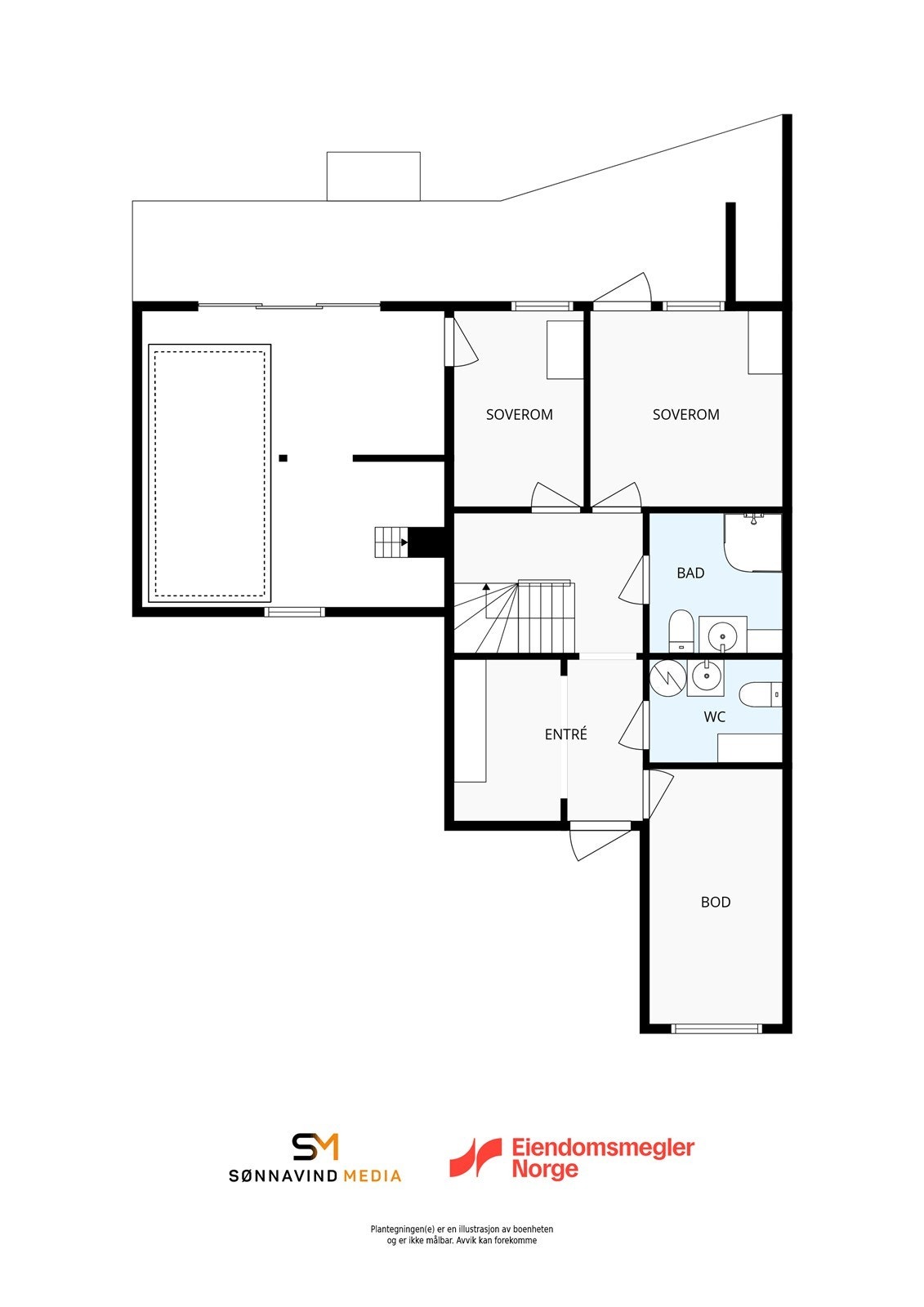 Plantegning 1. etasje Galleribilde