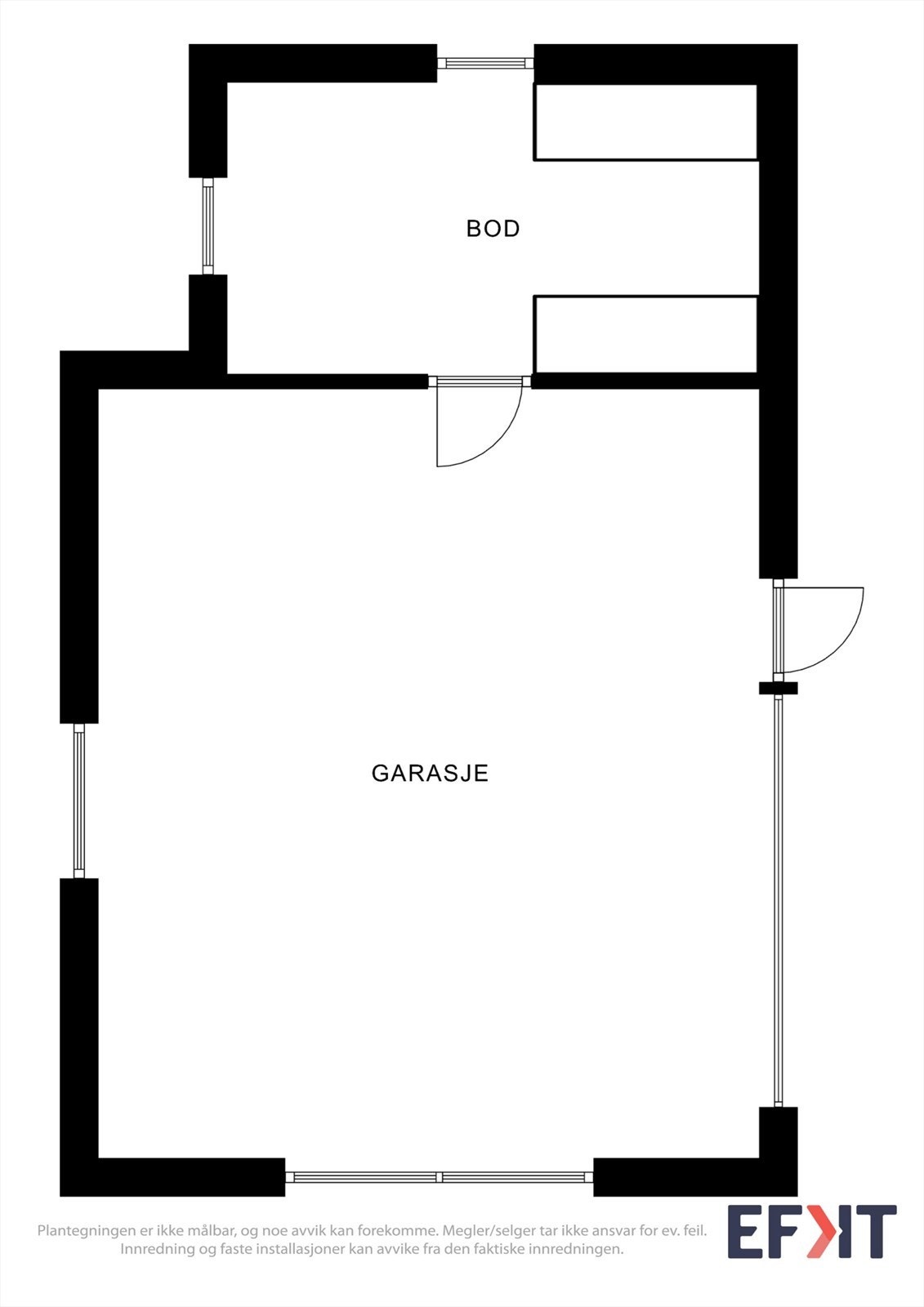 Plantegning garasje. Galleribilde