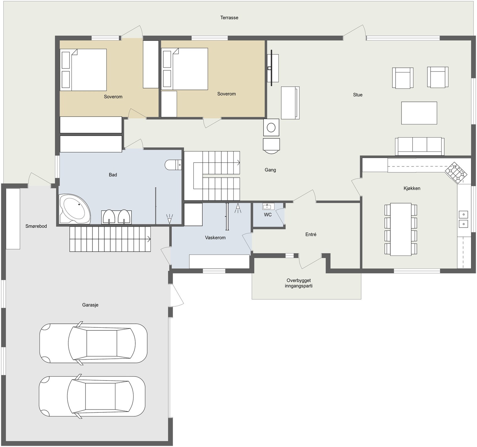 Plantegning hovedplan Galleribilde